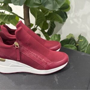 Michael Kors Women's Red Slip-On Sneakers